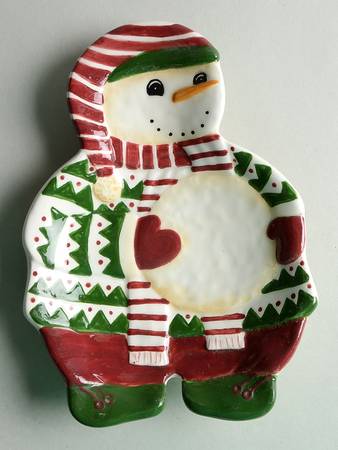 Snow People Snack Dish
