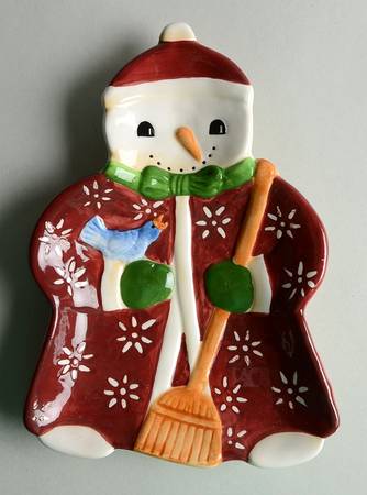 Snow People Snack Dish