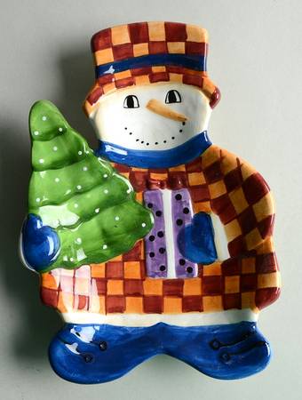 Snow People Snack Dish