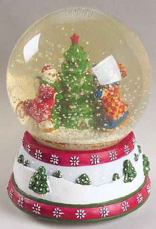 Snow People Snow Globe
