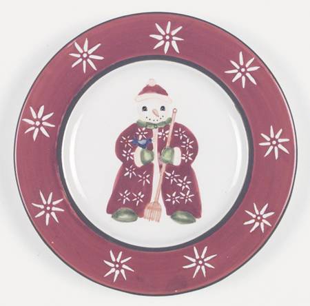 Snow People Dessert/Pie Plate