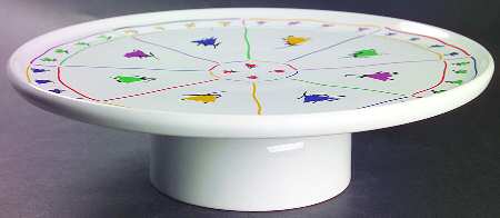 Spring Fields 12" Diameter Pedestal Cake Stand