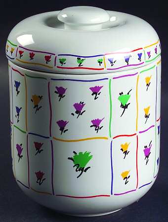 Spring Fields Large Canister & Lid