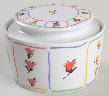 Spring Fields Sugar Bowl & Lid