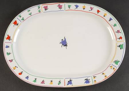 Spring Fields 15" Oval Serving Platter