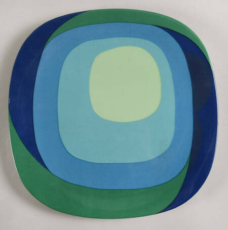 Study In Squares Dinner Plate