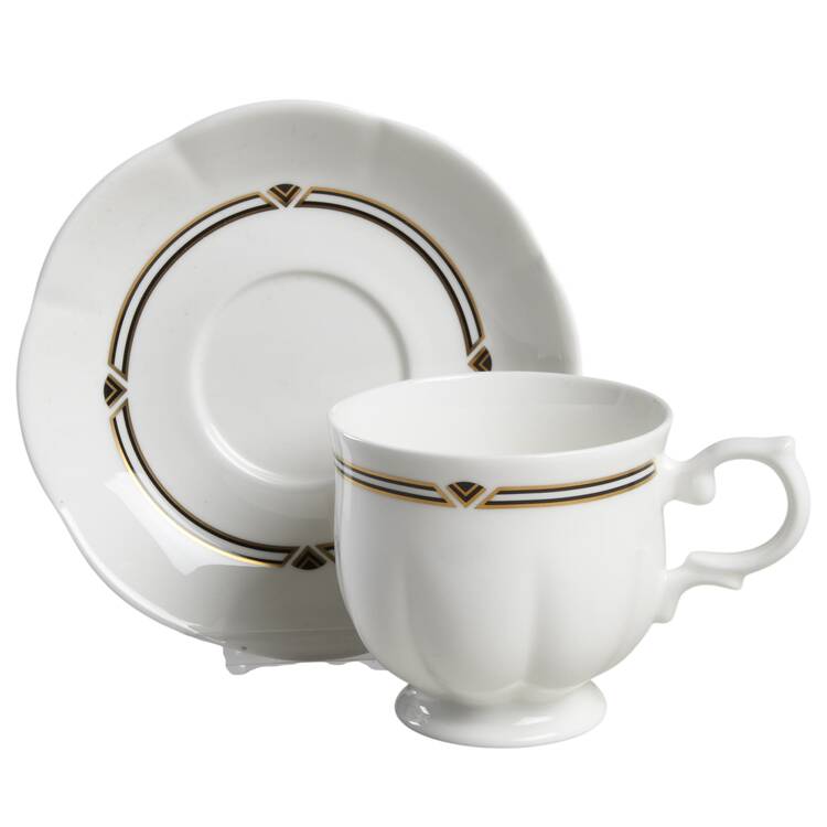 Torrington Footed Cup & Saucer Set by Block