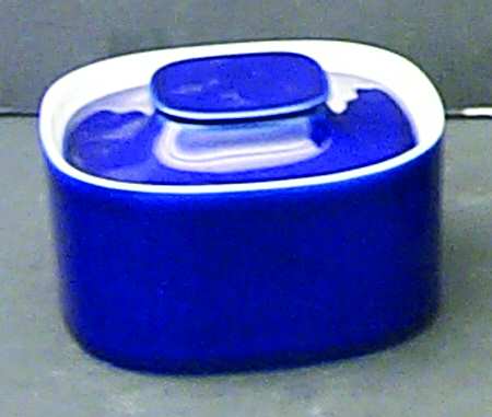 Transition Cobalt Blue Sugar Bowl & Lid