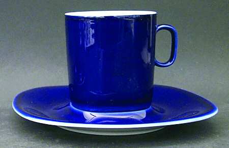 Transition Cobalt Blue Flat Cup & Saucer Set