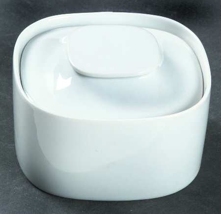Transition White Sugar Bowl & Lid