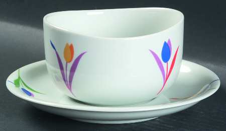 Tulip Time Gravy Boat & Underplate