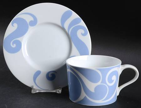 Vibrant Flat Cup & Saucer Set
