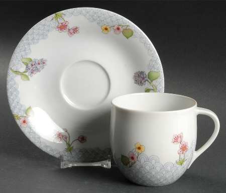 Water Garden Flat Cup & Saucer Set