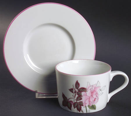 Western Rose Flat Cup & Saucer Set