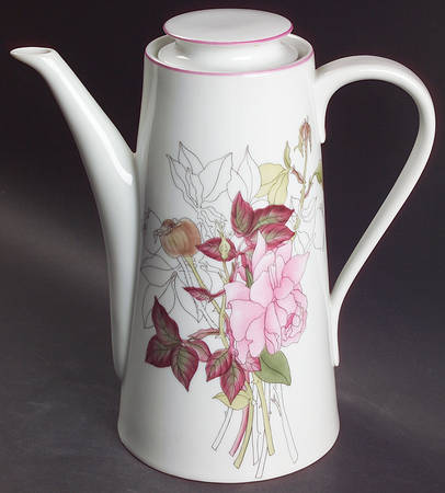 Western Rose Coffee Pot & Lid