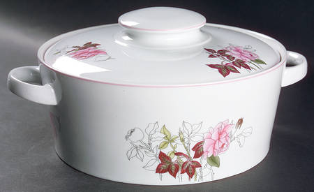 Western Rose 3 Quart Round Covered Casserole