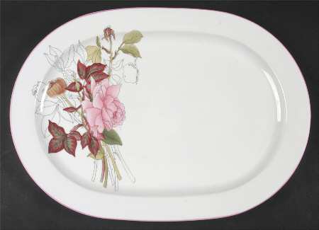 Western Rose 15" Oval Serving Platter