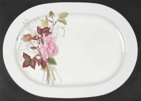 Western Rose 15" Oval Serving Platter