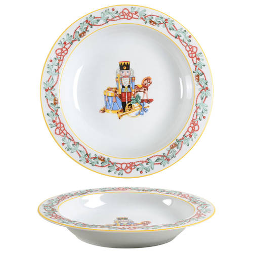 Whimsy Christmas Rim Soup Bowl