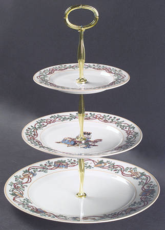 Whimsy Christmas 13 7/8"-14 1/4" 3-Tiered Serving Tray(DP,SP,BB) HC