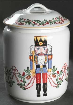 Whimsy Christmas Cookie Jar & Lid
