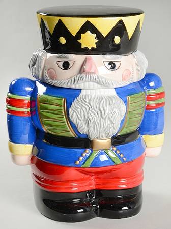 Whimsy Christmas Figural Cookie Jar & Lid