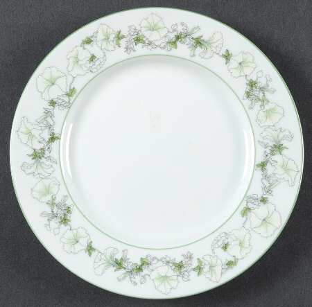 White Petunias Bread & Butter Plate