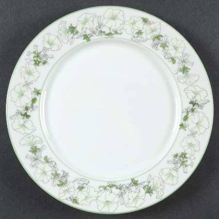 White Petunias Salad Plate