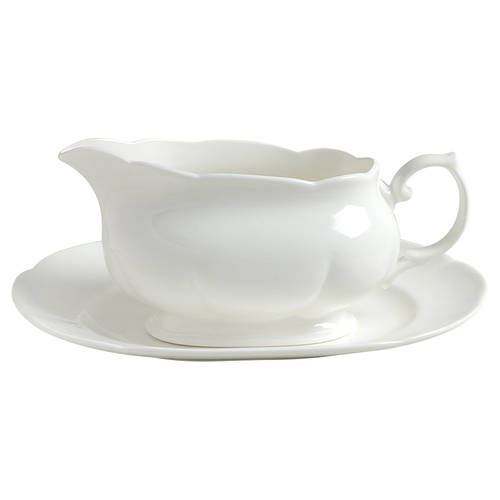 Windsor Bone Gravy Boat & Underplate/Relish