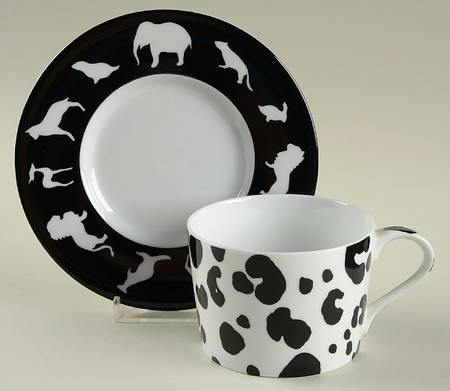 Wildlife Flat Cup & Saucer Set