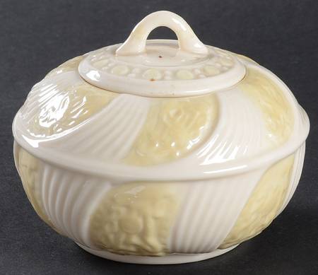 Celtic Yellow Sugar Bowl & Lid