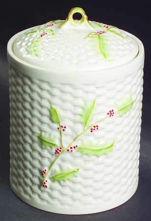Enchanted Holly Biscuit Barrel & Lid
