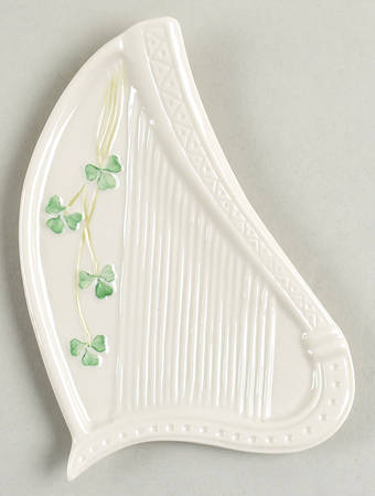 Harp Shamrock Spoon Rest/Holder (Holds 1 Spoon)