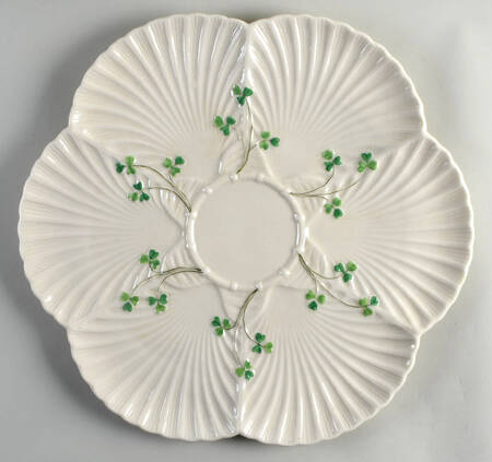 Harp Shamrock 16" Round Platter