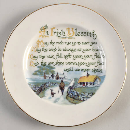 Harp Shamrock Accent Luncheon Plate
