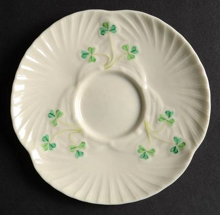 Harp Shamrock Saucer for Flat Cup