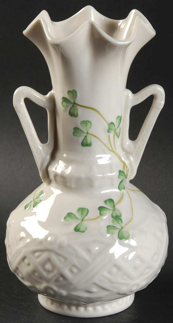 Harp Shamrock 6" Handled Vase