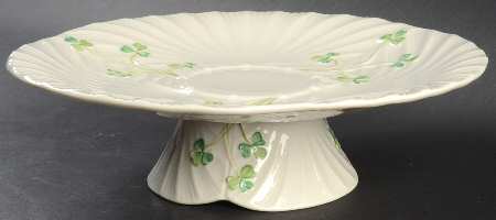Harp Shamrock 9" Diameter Pedestal Cake Stand