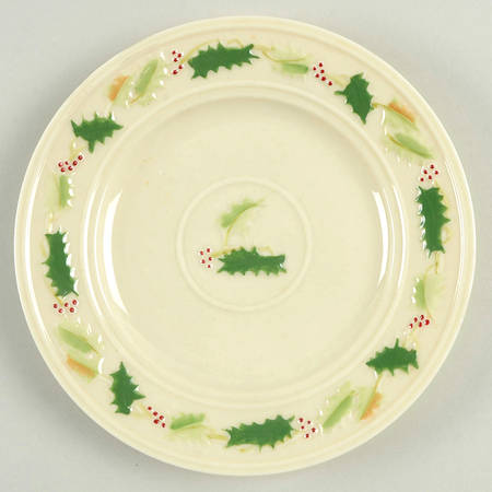 Holly Painted Salad Plate