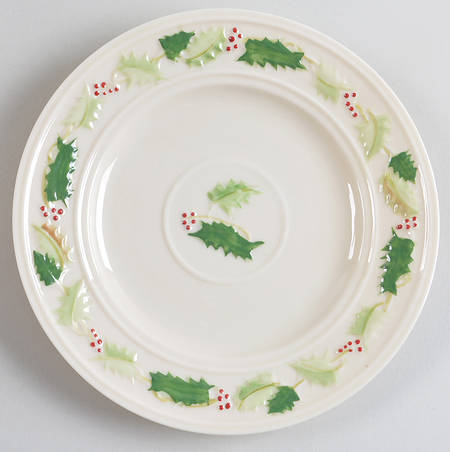 Holly Painted Salad Plate