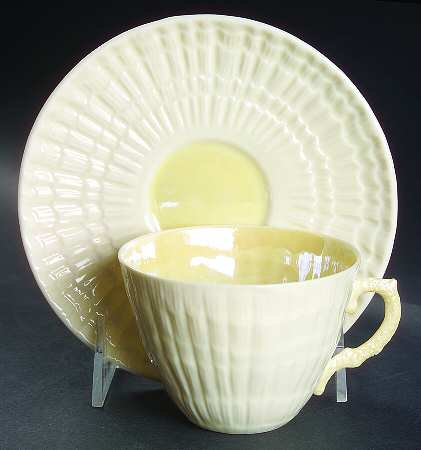 Limpet Yellow Flat Cup & Saucer Set
