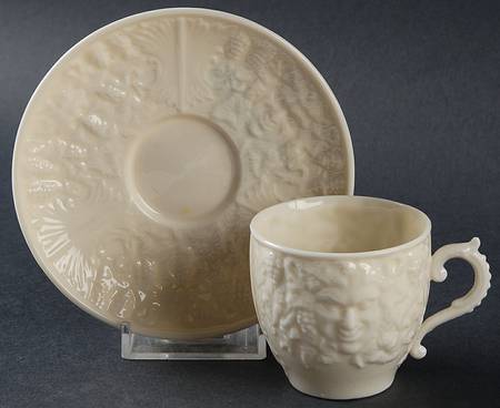 Mask (Irish) (No Lustre Accent) Flat Demitasse Cup & Saucer Set