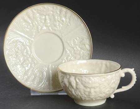 Mask (Irish) (No Lustre Accent) Flat Cup & Saucer Set
