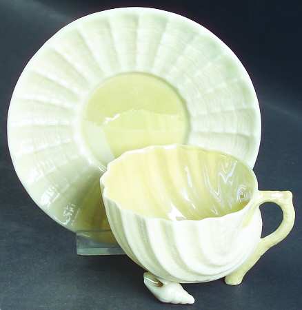 Neptune Yellow Footed Demitasse Cup & Saucer Set