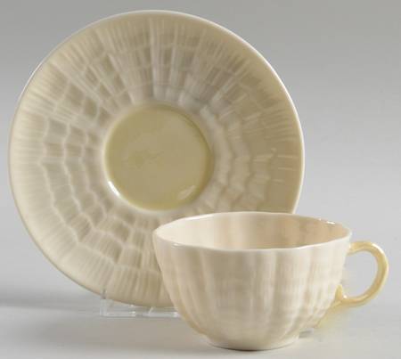 Neptune Yellow Flat Cup & Saucer Set