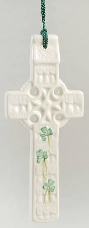 Belleek Christmas Ornament Celtic Cross - Boxed
