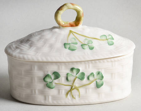 Shamrock Trinket Box with Lid