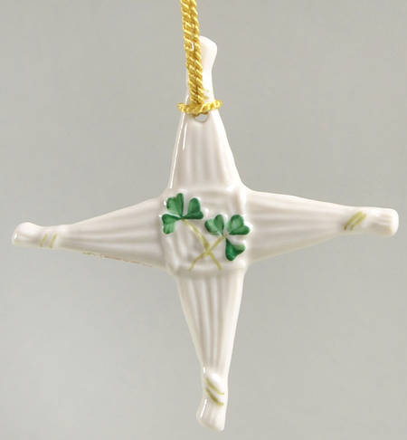 Belleek Christmas Ornament St Brigid's Cross - Boxed