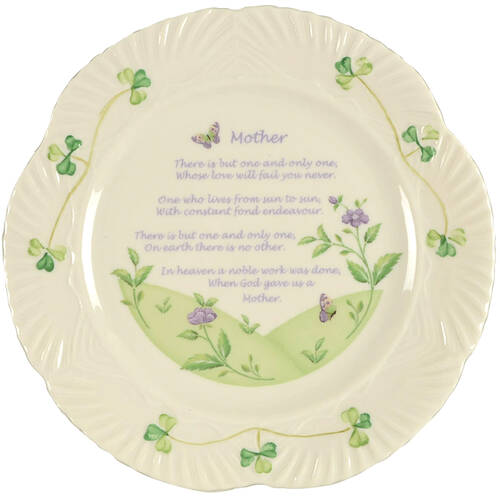 Shamrock Mother's Blessing Plate