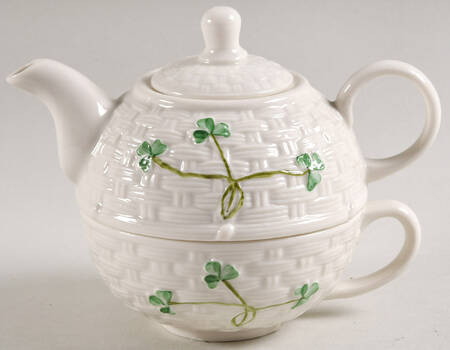Shamrock Individual Teapot & Lid with Cup